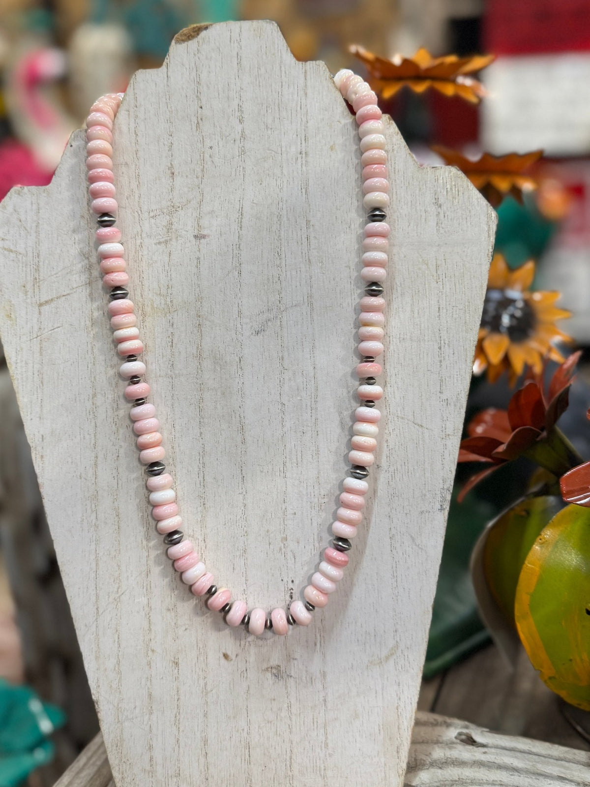 Pink Conch Rondelle Necklace - Cowgirls & City Chics