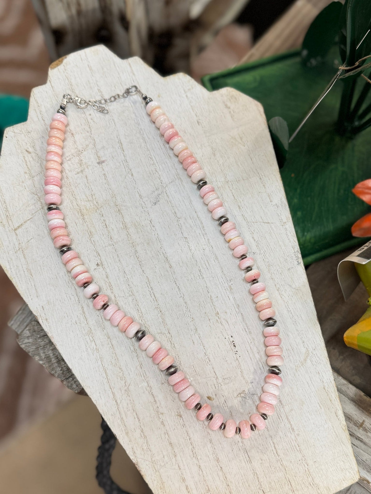 Pink Conch Rondelle Necklace - Cowgirls & City Chics