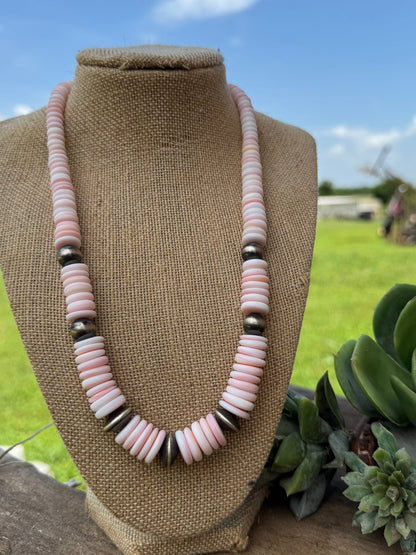 Pink Conch Spacer Pearl Necklace - Cowgirls & City Chics