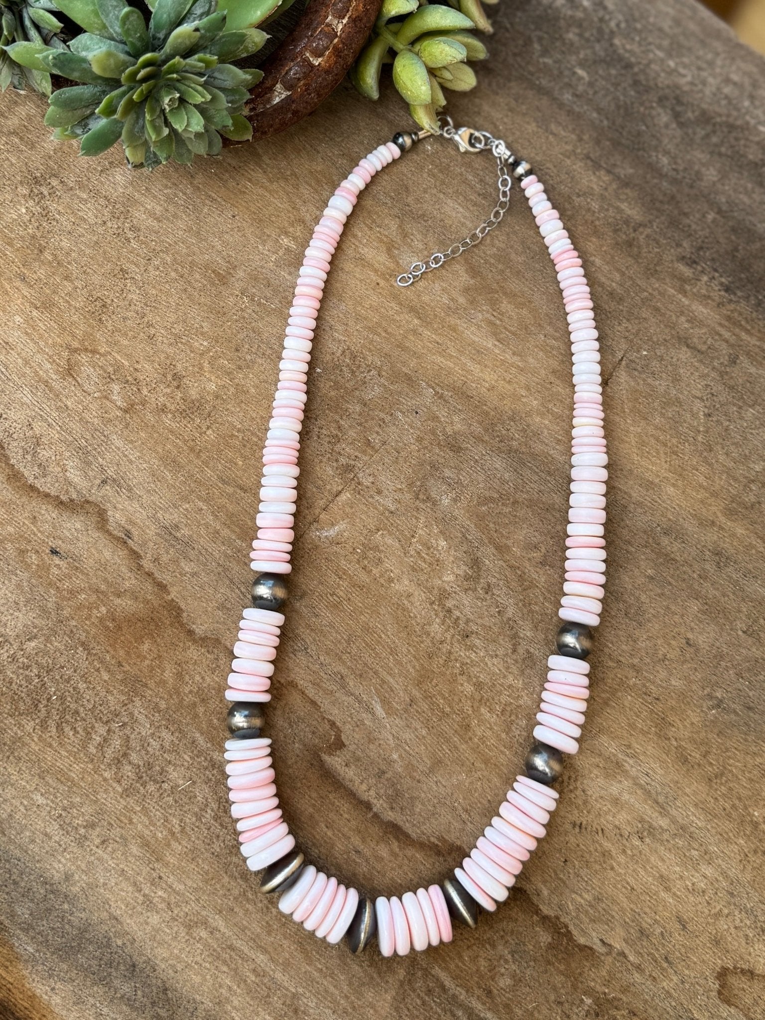 Pink Conch Spacer Pearl Necklace - Cowgirls & City Chics