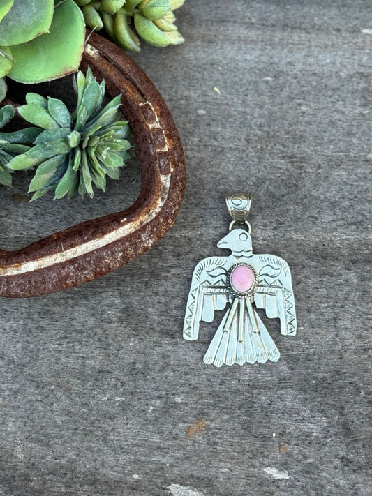 Pink Conch Thunderbird Pendent - Cowgirls & City Chics