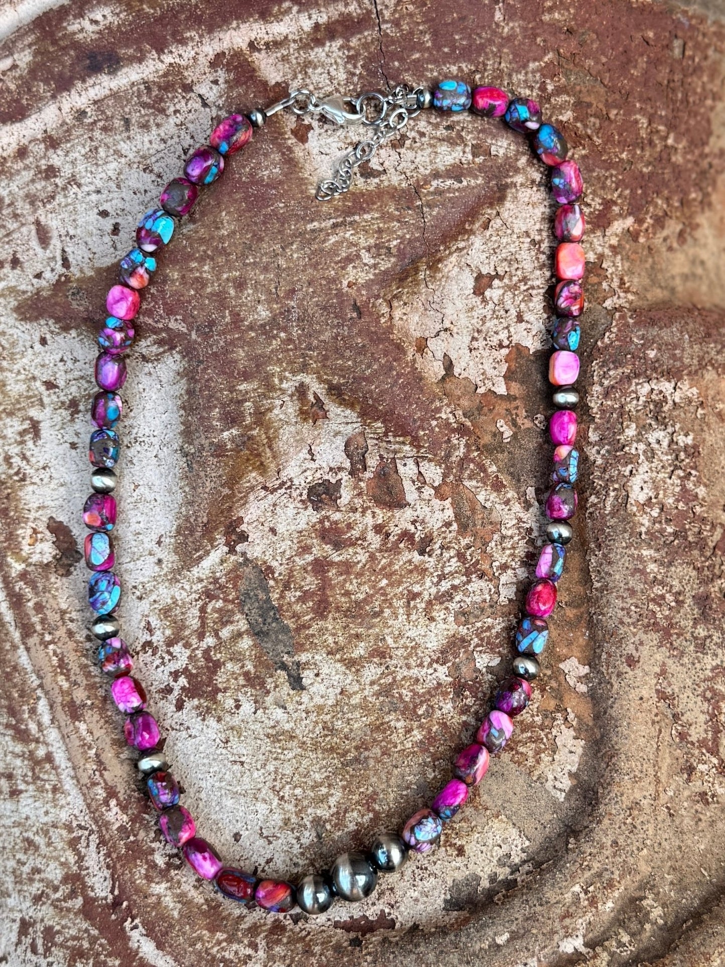 Pink Dahlia & Pearl Necklace - Cowgirls & City Chics