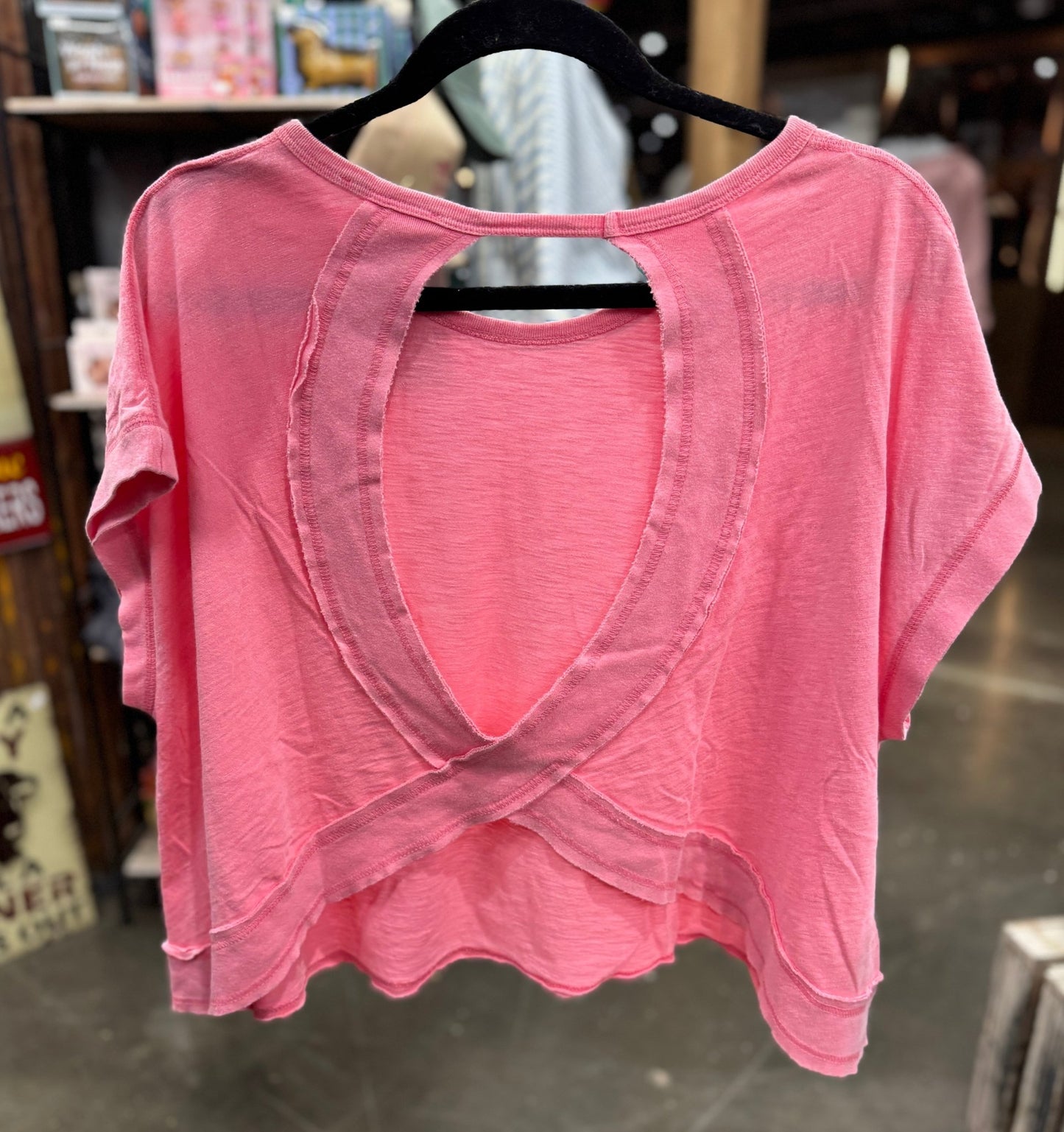 Pink Open Back Top - Cowgirls & City Chics