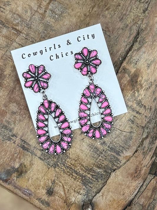 Pink Southwest Earrings - Cowgirls & City Chics