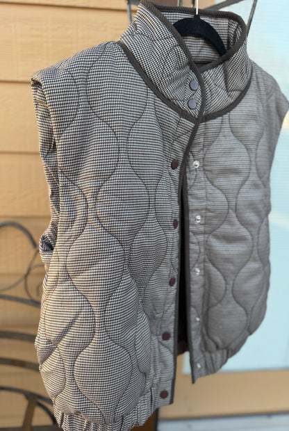 Plaid Puffer Vest - Cowgirls & City Chics