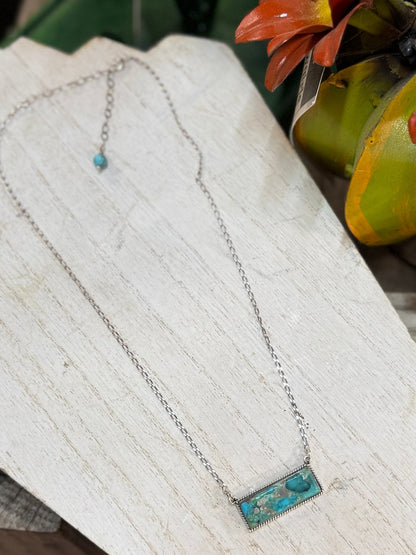 Plain Kingman Bar Necklace - Cowgirls & City Chics