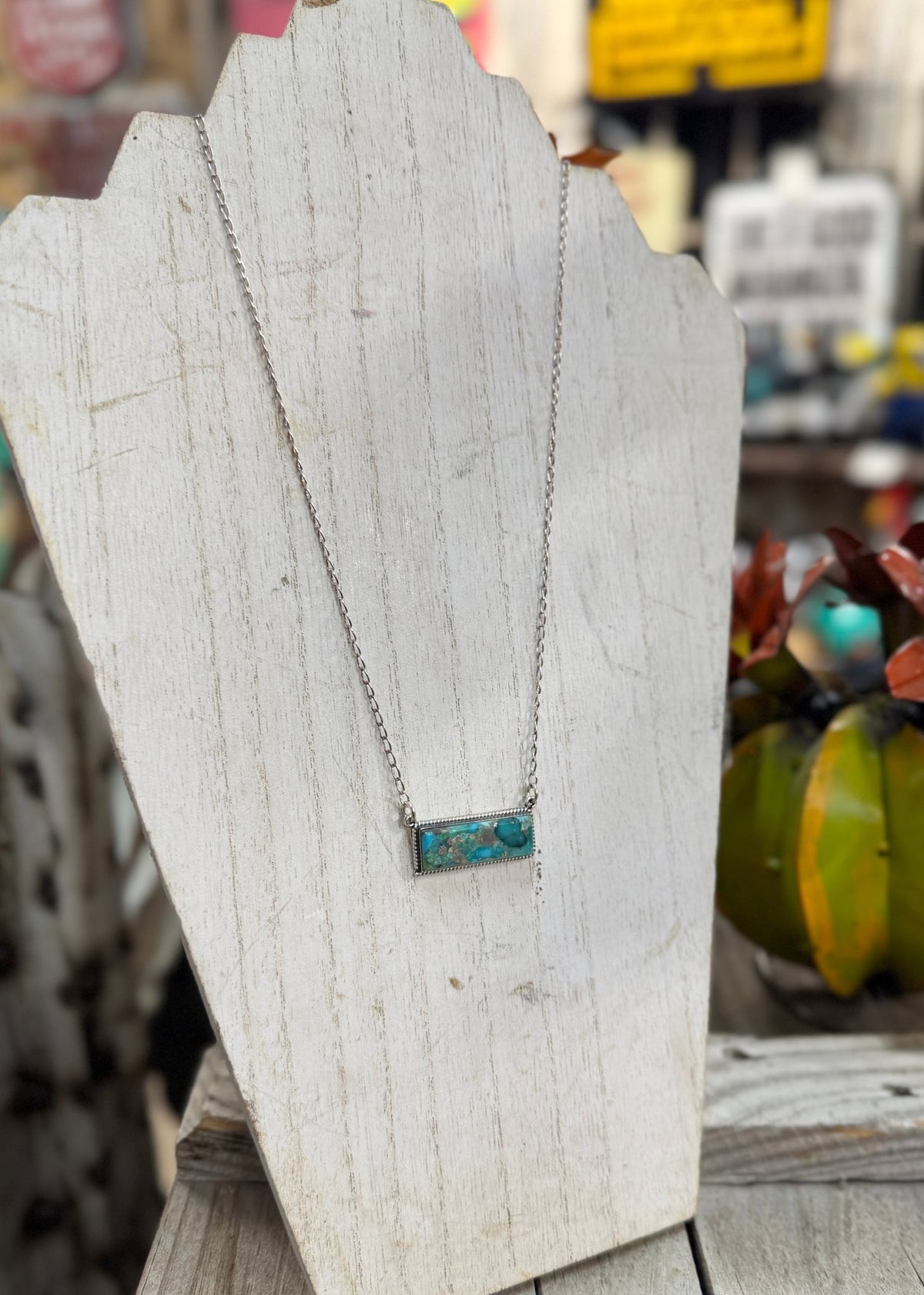 Plain Kingman Bar Necklace - Cowgirls & City Chics