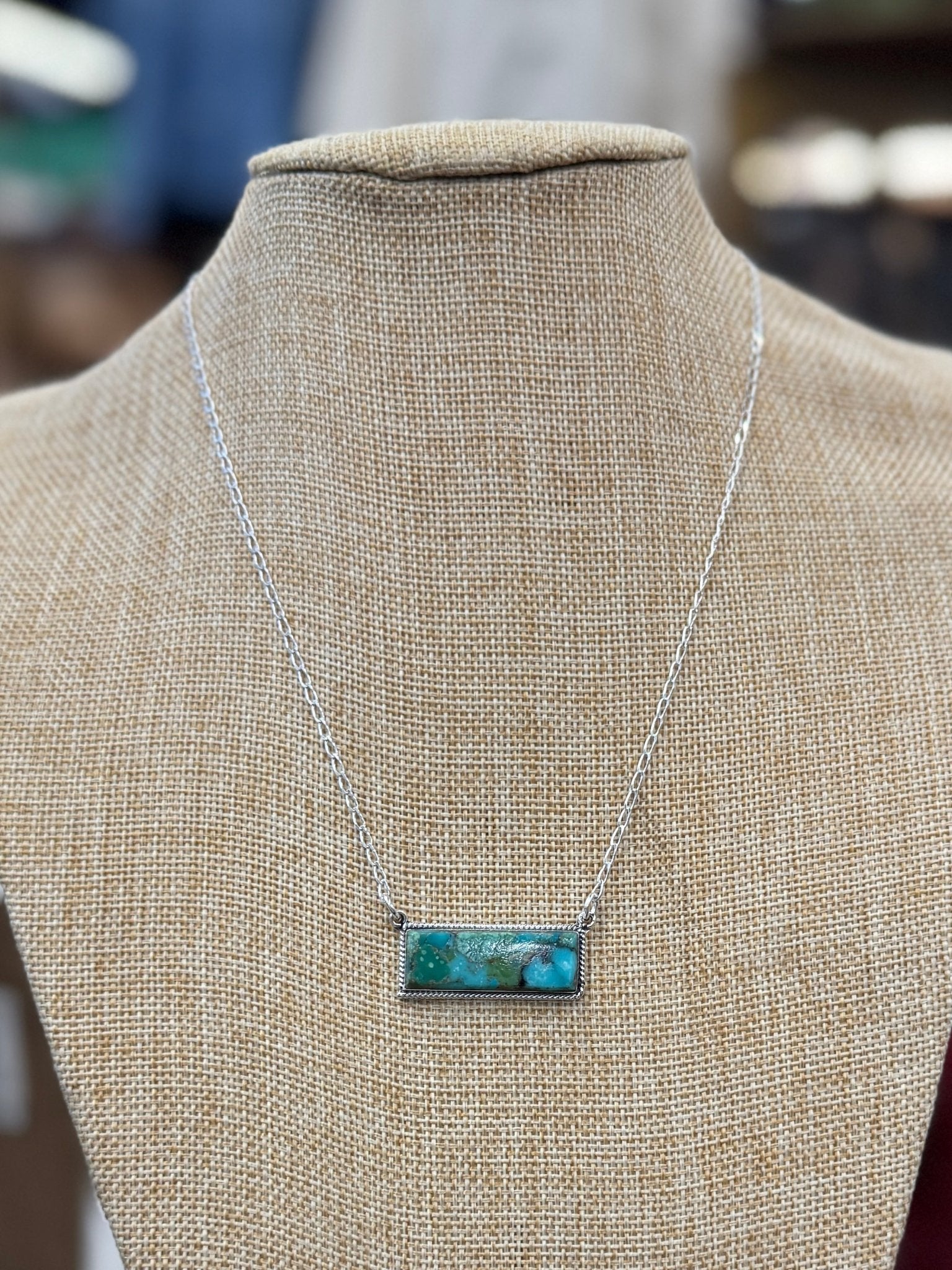 Plain Kingman Bar Necklace - Cowgirls & City Chics