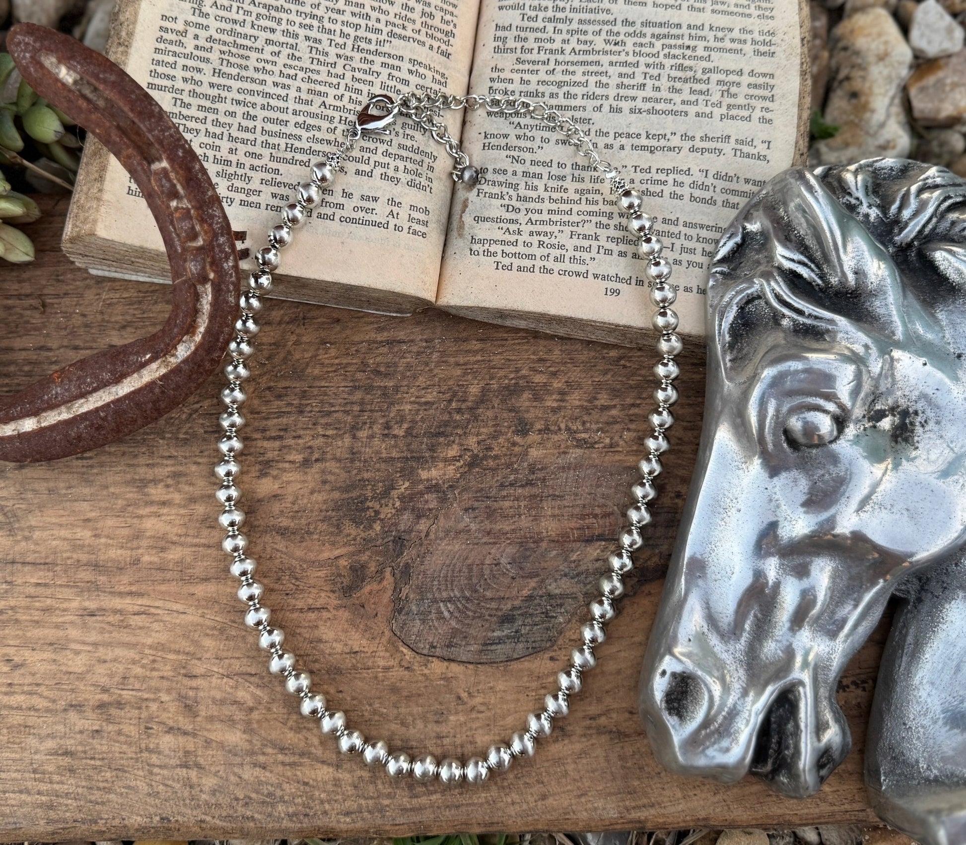 Plain Pearl Necklace - Cowgirls & City Chics