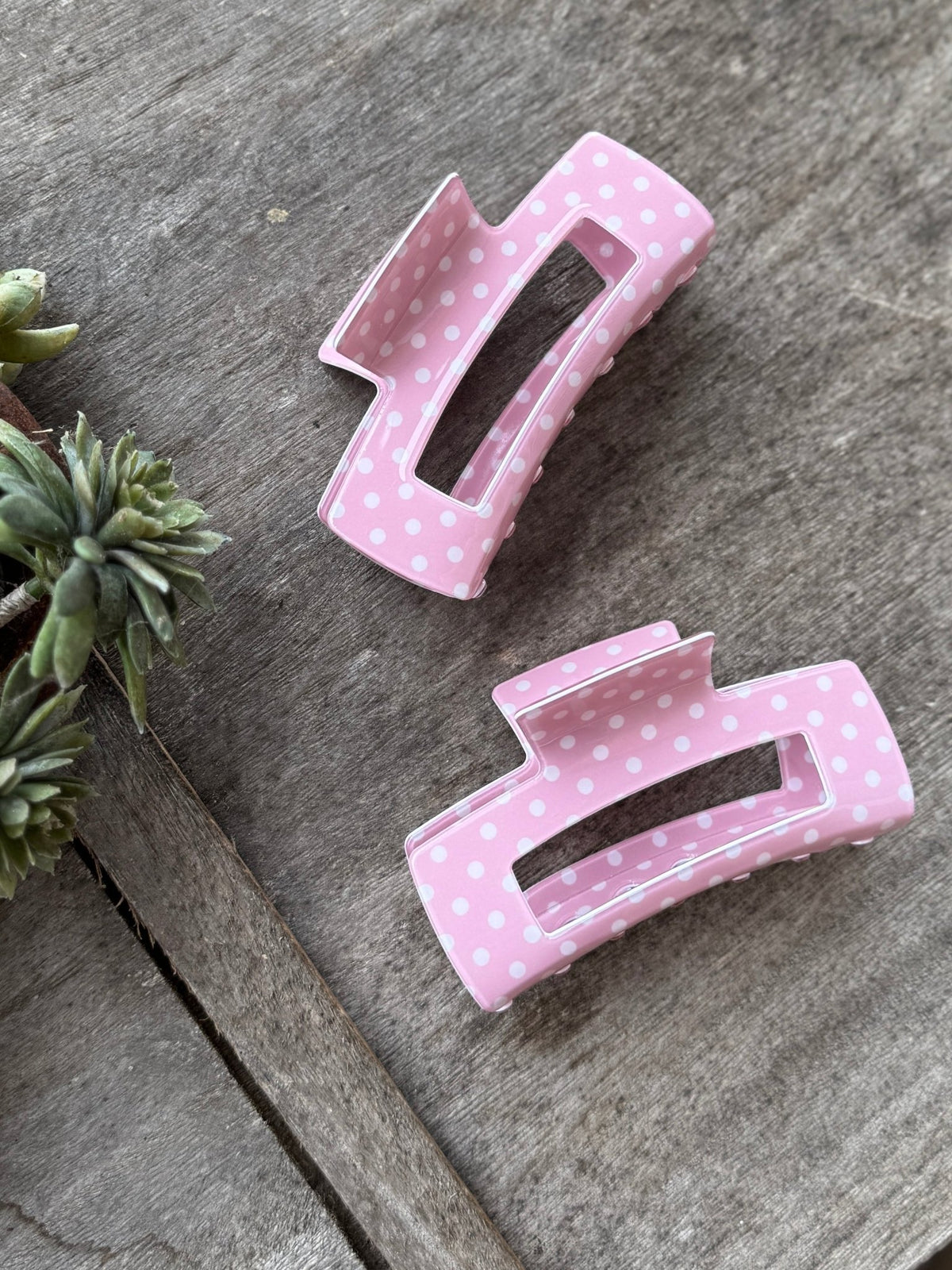 Polka Dot Hair Claw Clip - Cowgirls & City Chics