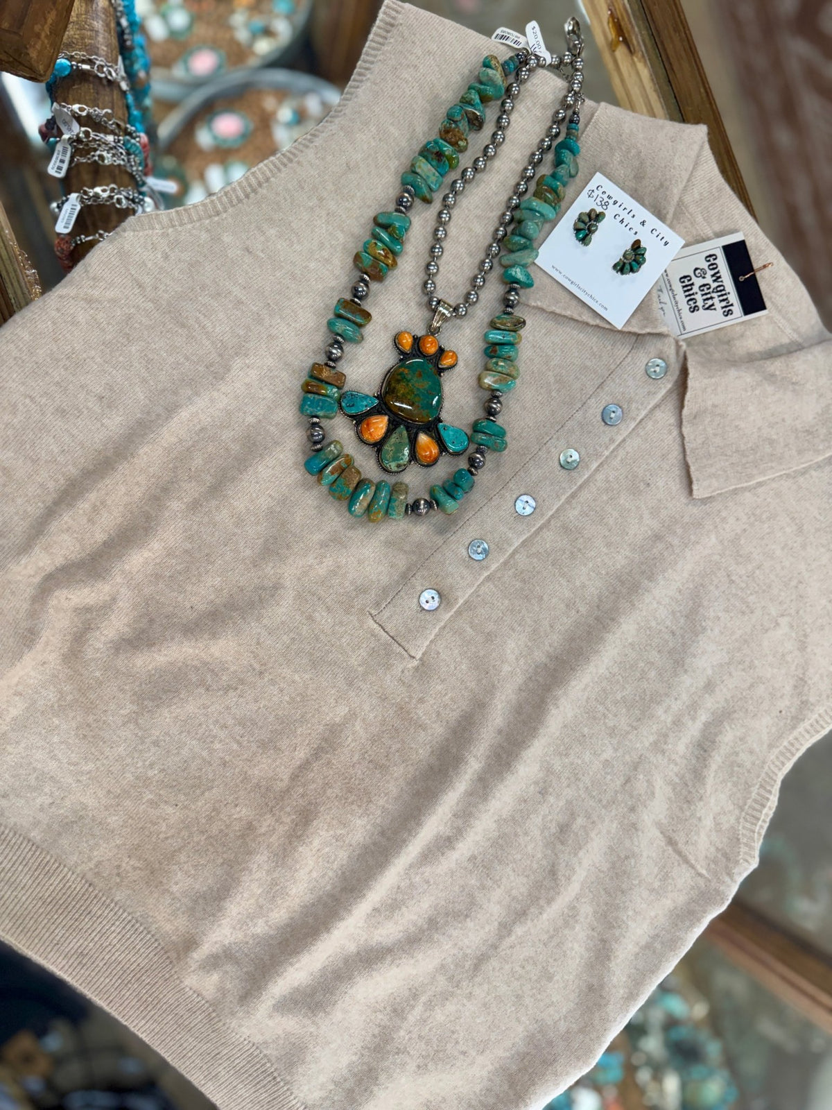 Polo Collar Cap Sleeve Top - Cowgirls & City Chics