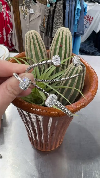 Crystal Square Cuff