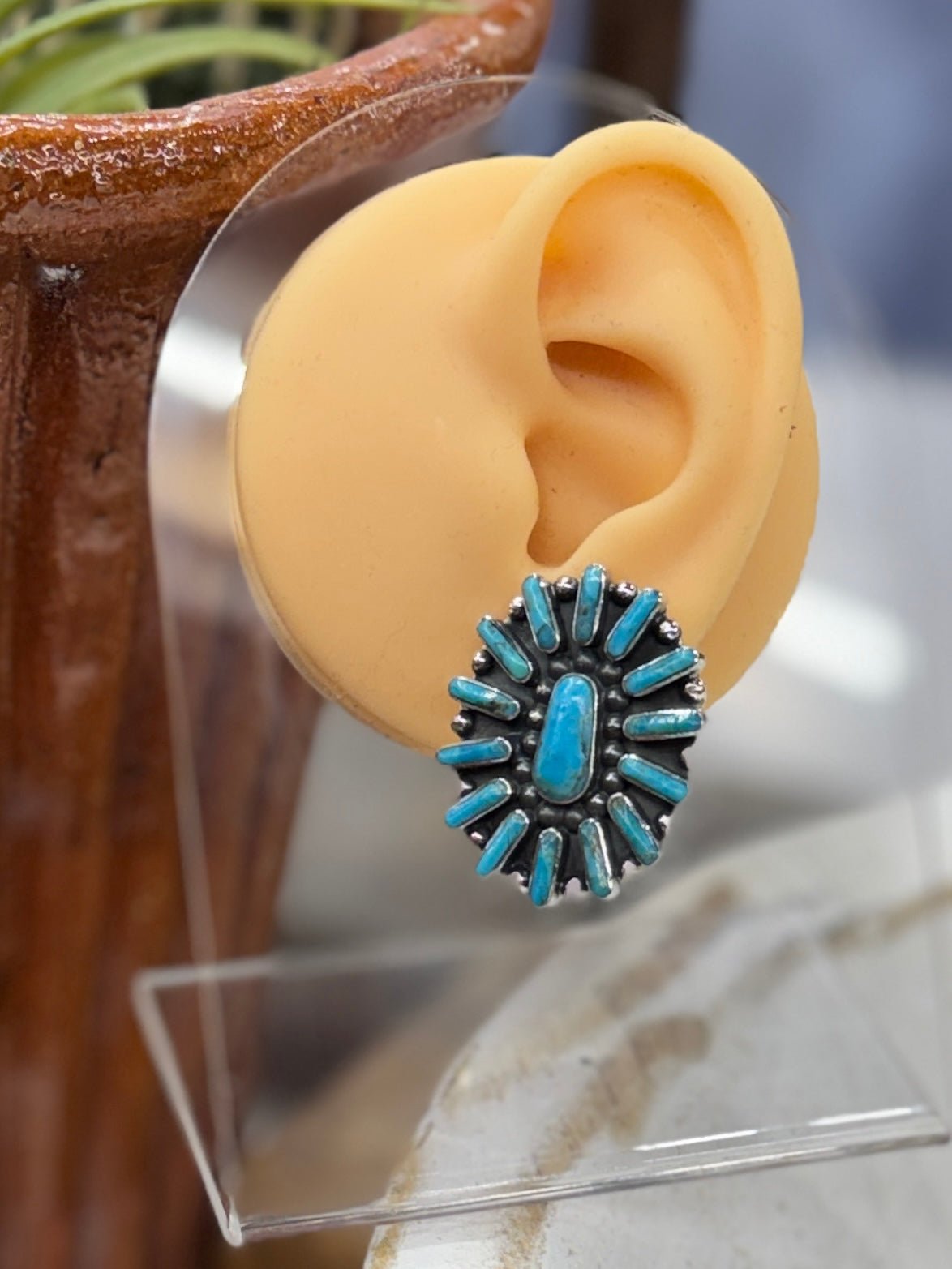 {Puebla} Turquoise Stud Earring - Cowgirls & City Chics