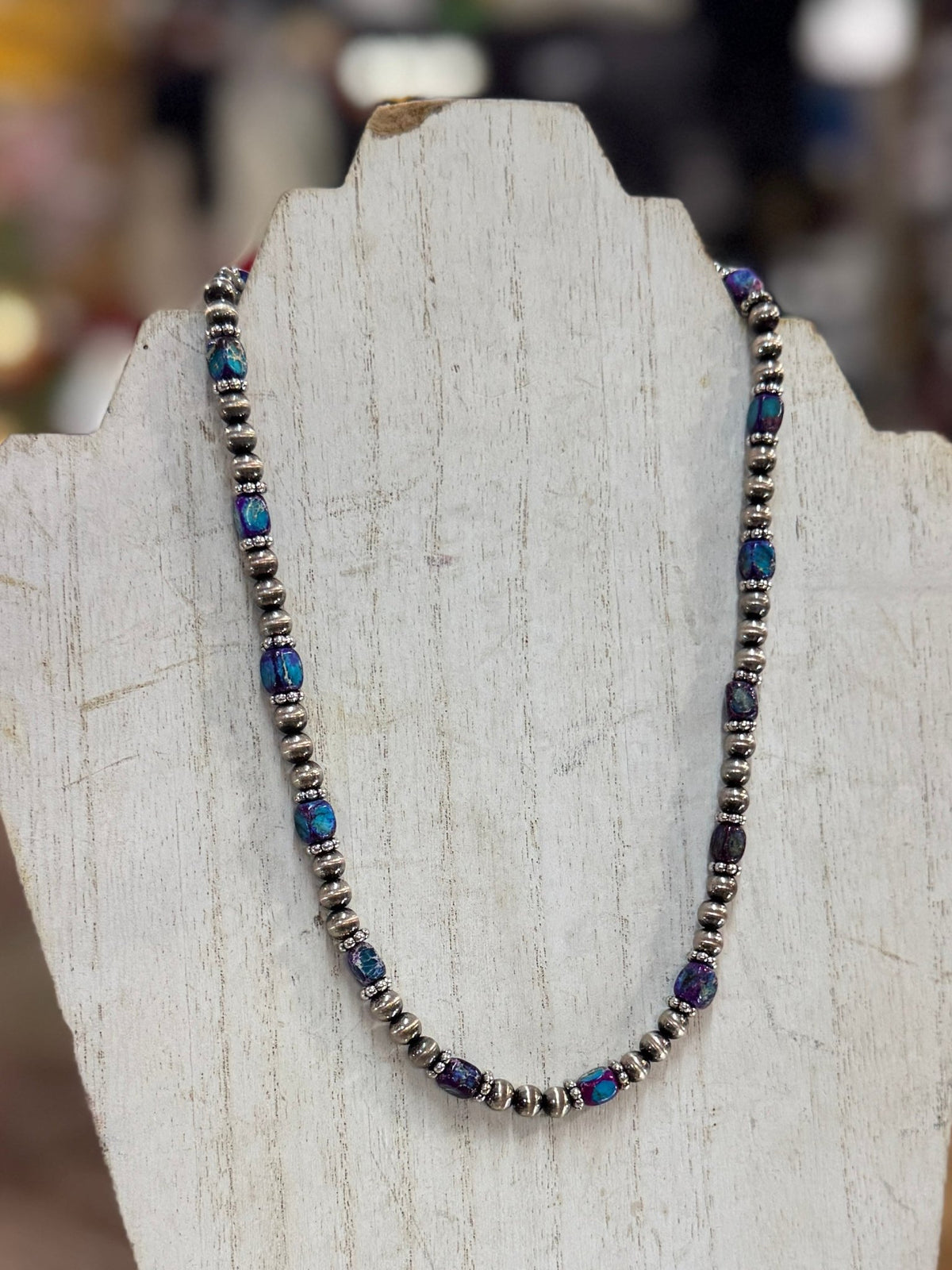 Purple Mojave Beaded Pearl Necklace - Cowgirls & City Chics