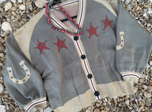 {Ranger} Horseshow Star Knit Cardigan - Cowgirls & City Chics