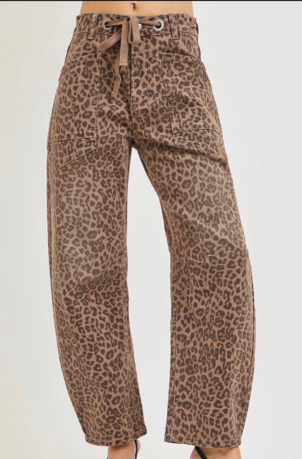 Risen Leopard Barrel Jeans - Cowgirls & City Chics