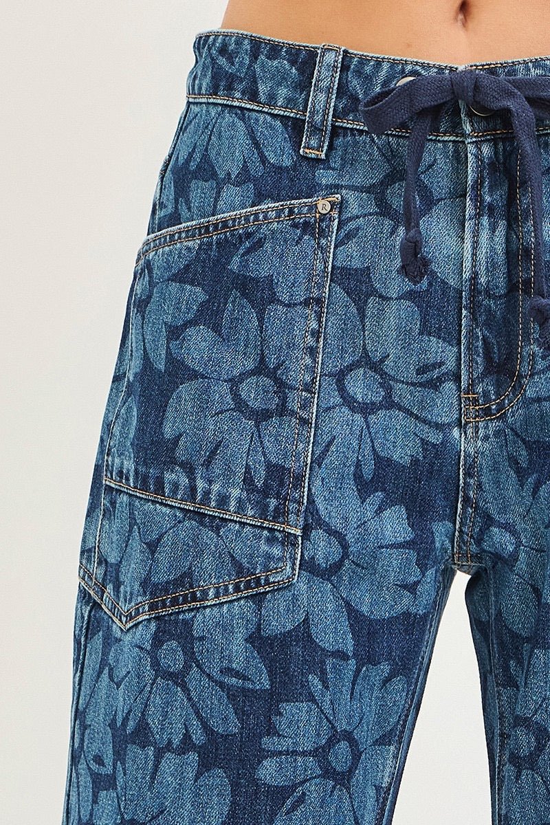 Risen Slouchy Floral Barrel Jeans - Cowgirls & City Chics