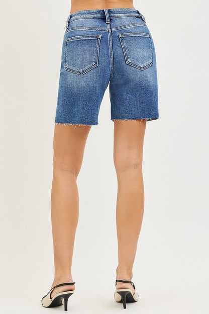 Risen TC Mid - Length Raw Hem Shorts - Cowgirls & City Chics