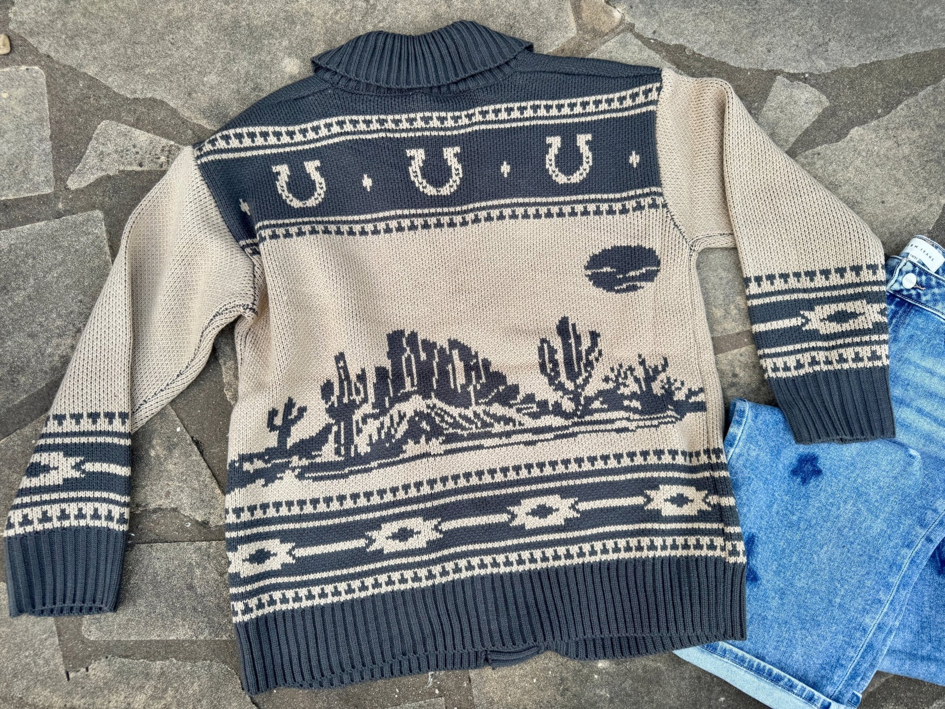 Rodeo Desert Cardigan {Charcoal} - Cowgirls & City Chics