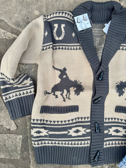 Rodeo Desert Cardigan {Charcoal} - Cowgirls & City Chics