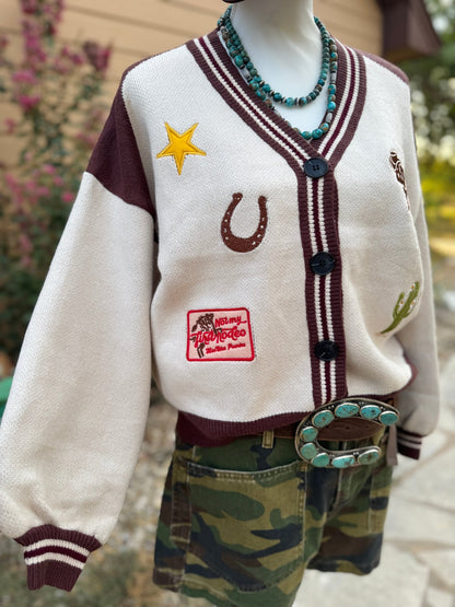 Rodeo Varsity Knit Cardigan - Cowgirls & City Chics