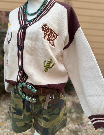 Rodeo Varsity Knit Cardigan - Cowgirls & City Chics