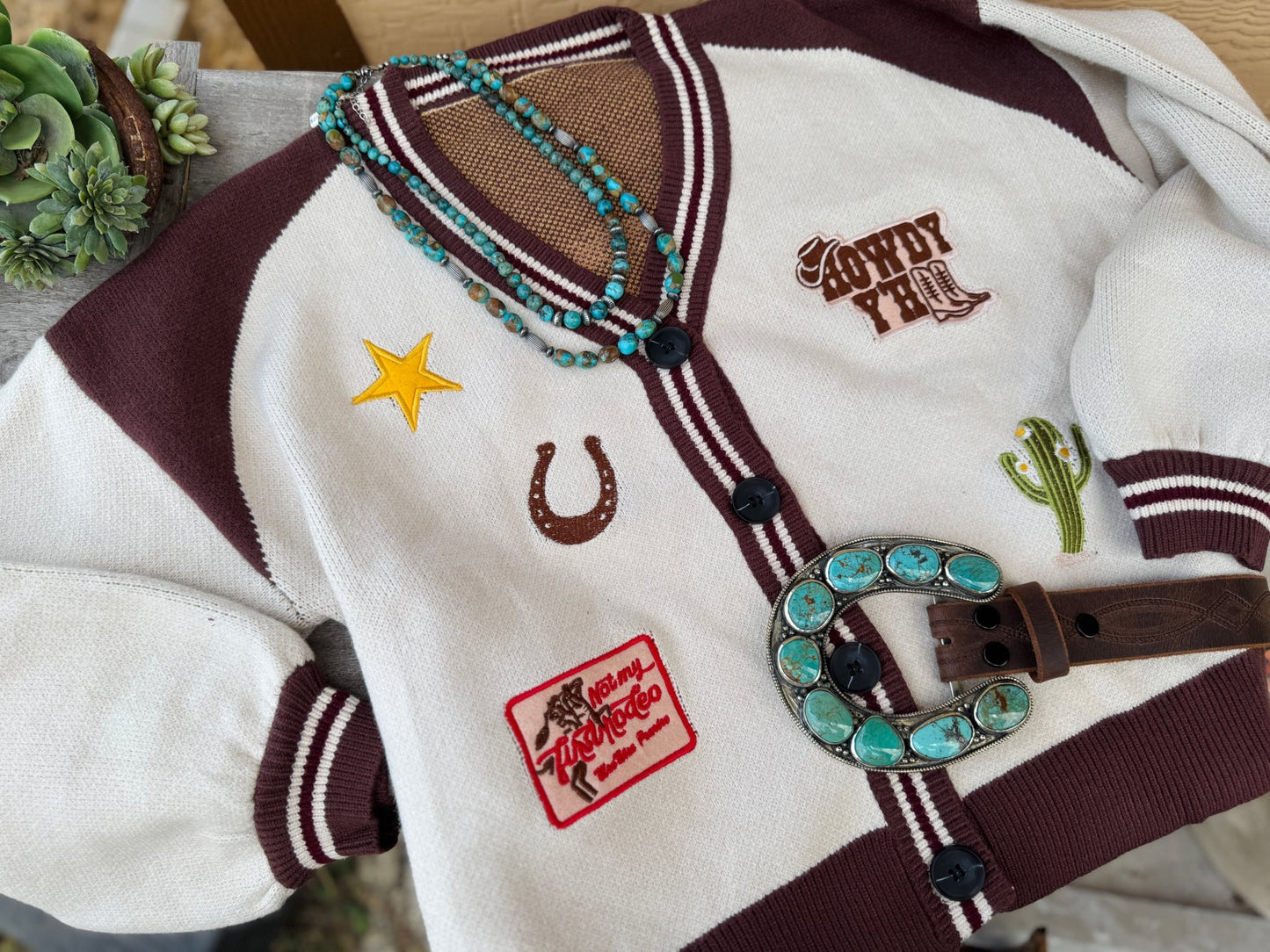 Rodeo Varsity Knit Cardigan - Cowgirls & City Chics