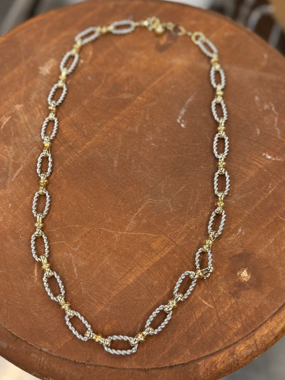 Rope Two - Tone Necklace - Cowgirls & City Chics