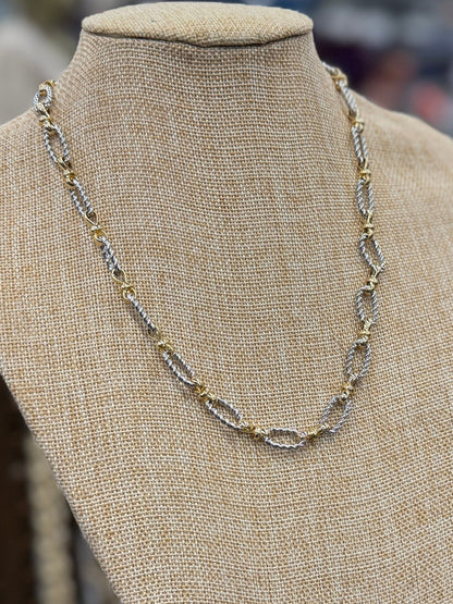 Rope Two - Tone Necklace - Cowgirls & City Chics