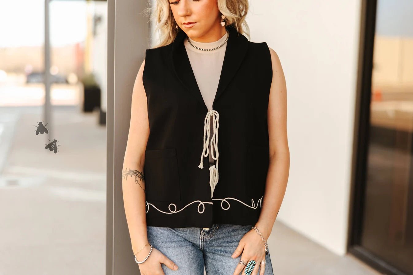 Round - Up Stitched Vest - Cowgirls & City Chics