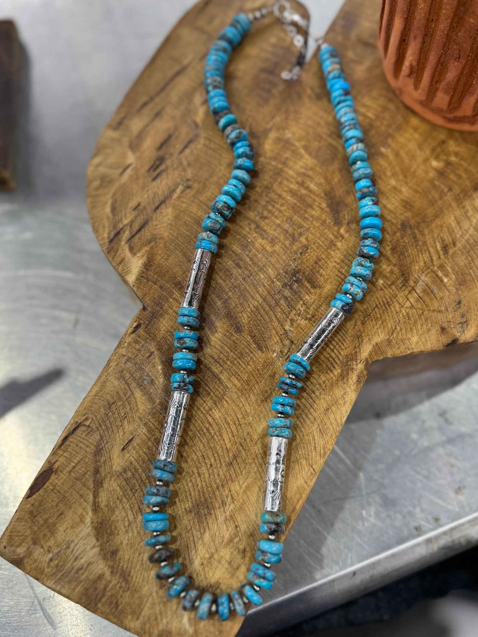 {Rowdy} Kingman Heishi Necklace - Cowgirls & City Chics