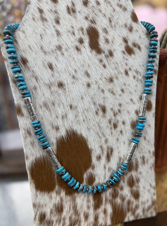 {Rowdy} Kingman Heishi Necklace - Cowgirls & City Chics
