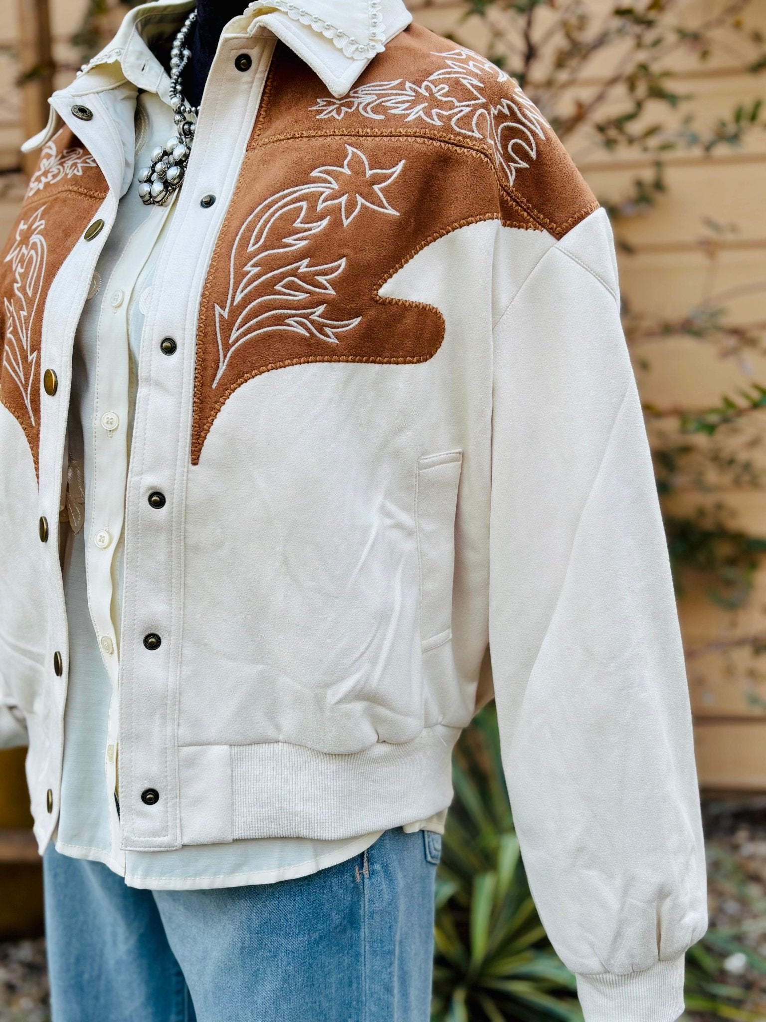 (Roy Rogers) Embroidered Bomber Jacket - Cowgirls & City Chics