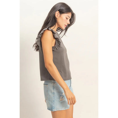 Ruffle Cap Sleeve Top - Cowgirls & City Chics