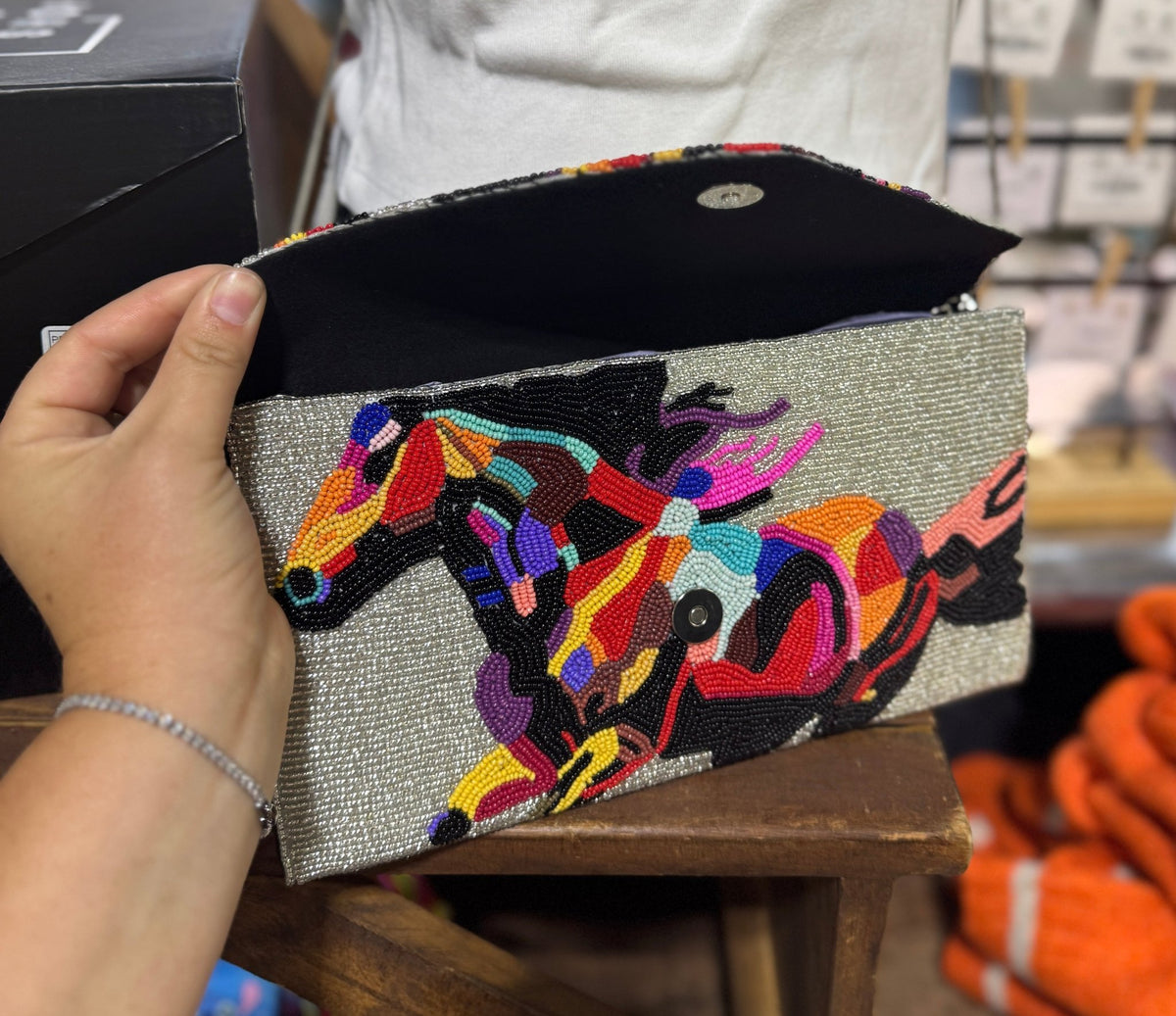 Running Horse Beaded Clutch - Cowgirls & City Chics