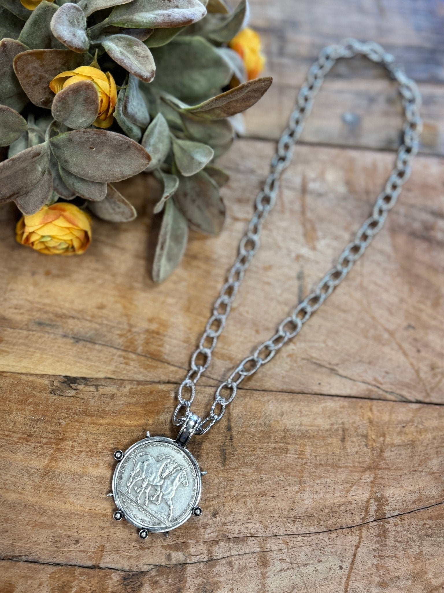 Running Horse Coin Necklace - Cowgirls & City Chics