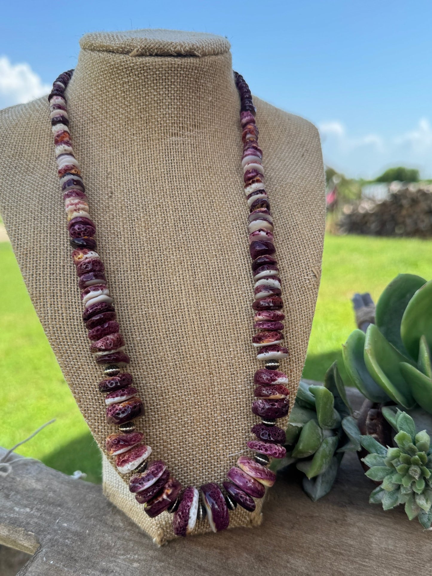 {San Angelo} Purple Spiny Oyster Necklace - Cowgirls & City Chics