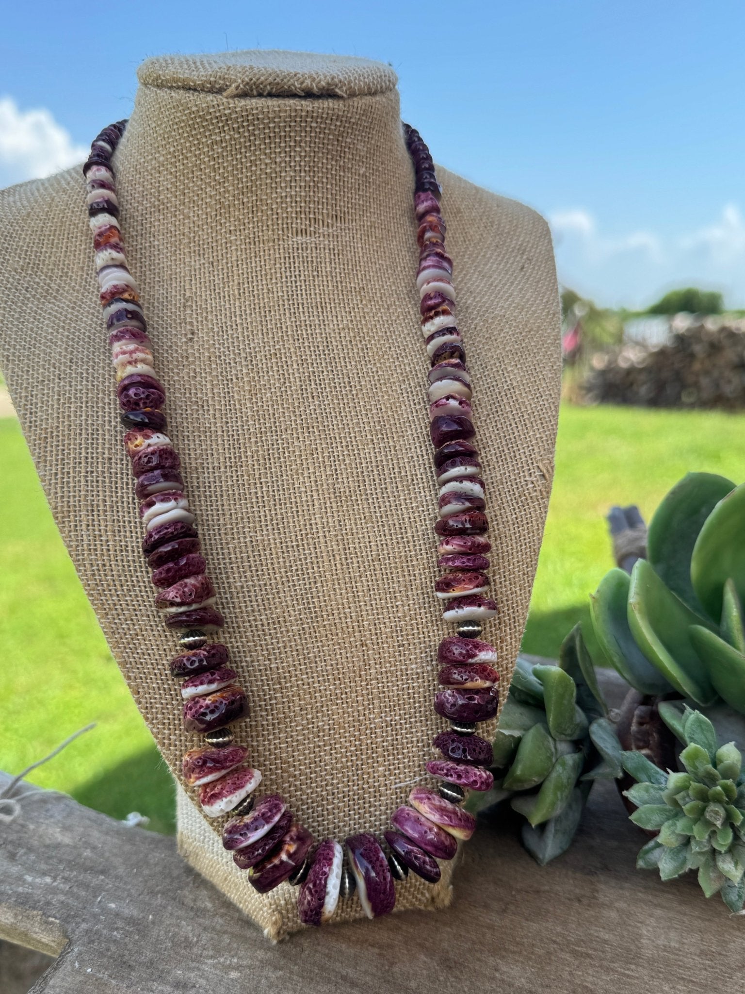 {San Angelo} Purple Spiny Oyster Necklace - Cowgirls & City Chics