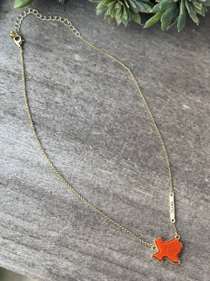 Sate Of Texas Necklace - Cowgirls & City Chics