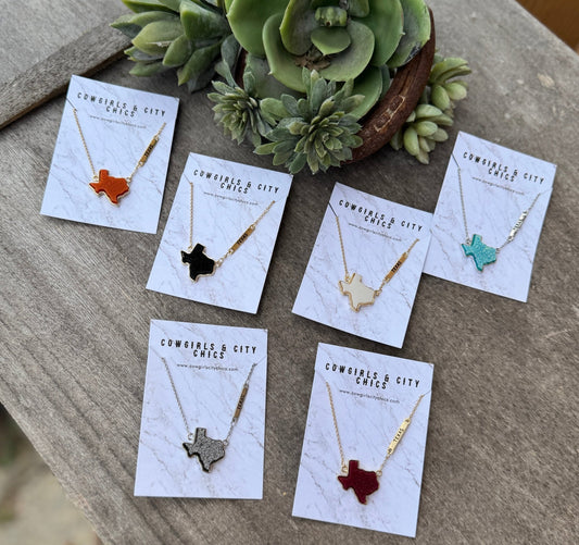 Sate Of Texas Necklace - Cowgirls & City Chics