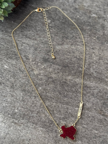 Sate Of Texas Necklace - Cowgirls & City Chics