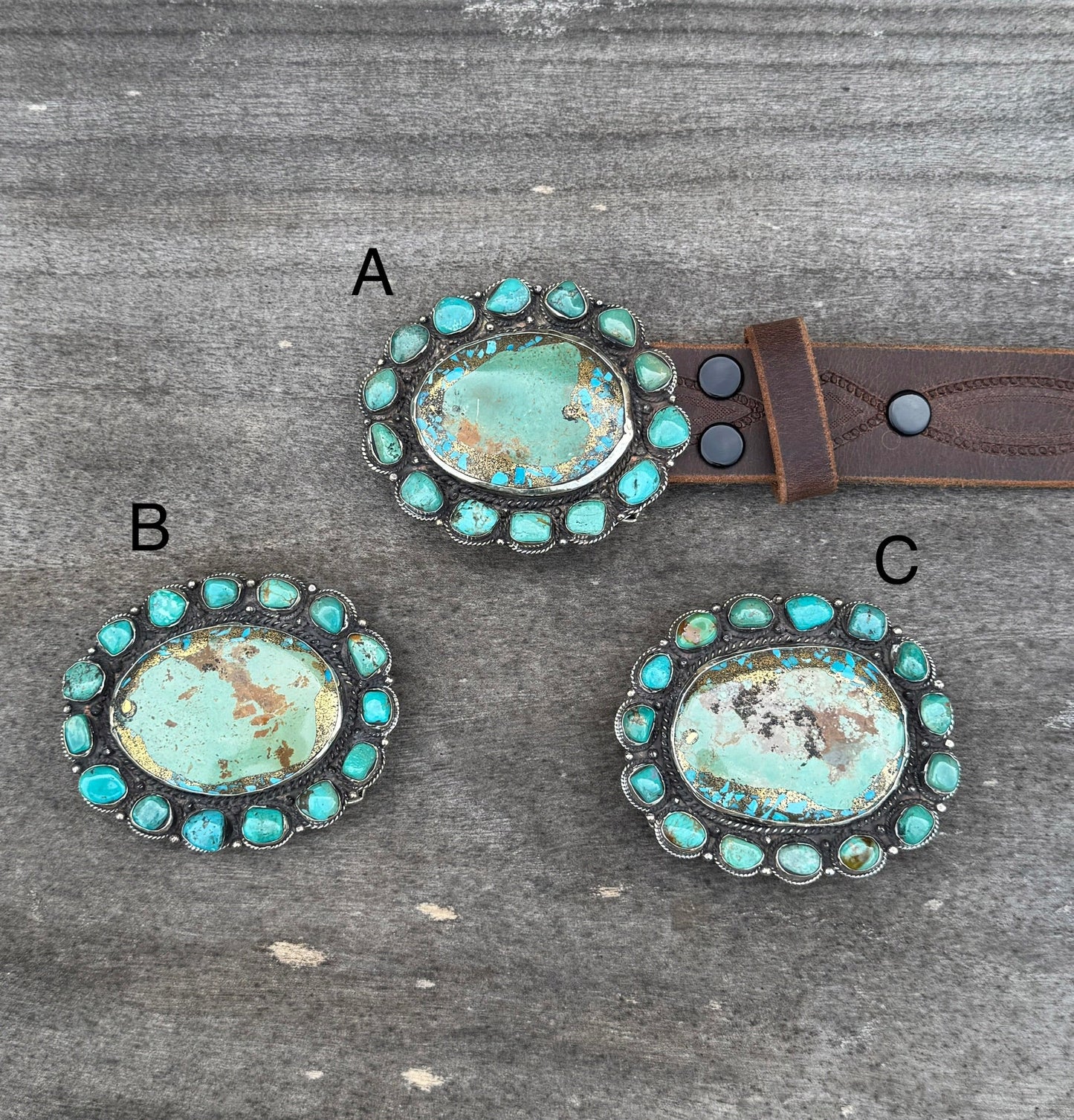 {Selma} Chunky Kingman Stone Buckle - Cowgirls & City Chics
