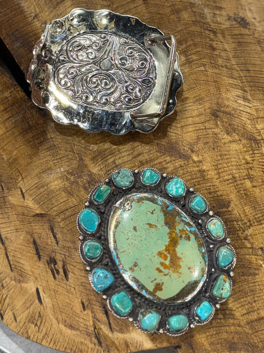 {Selma} Chunky Kingman Stone Buckle - Cowgirls & City Chics