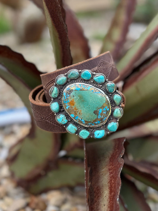 {Selma} Chunky Kingman Stone Buckle - Cowgirls & City Chics