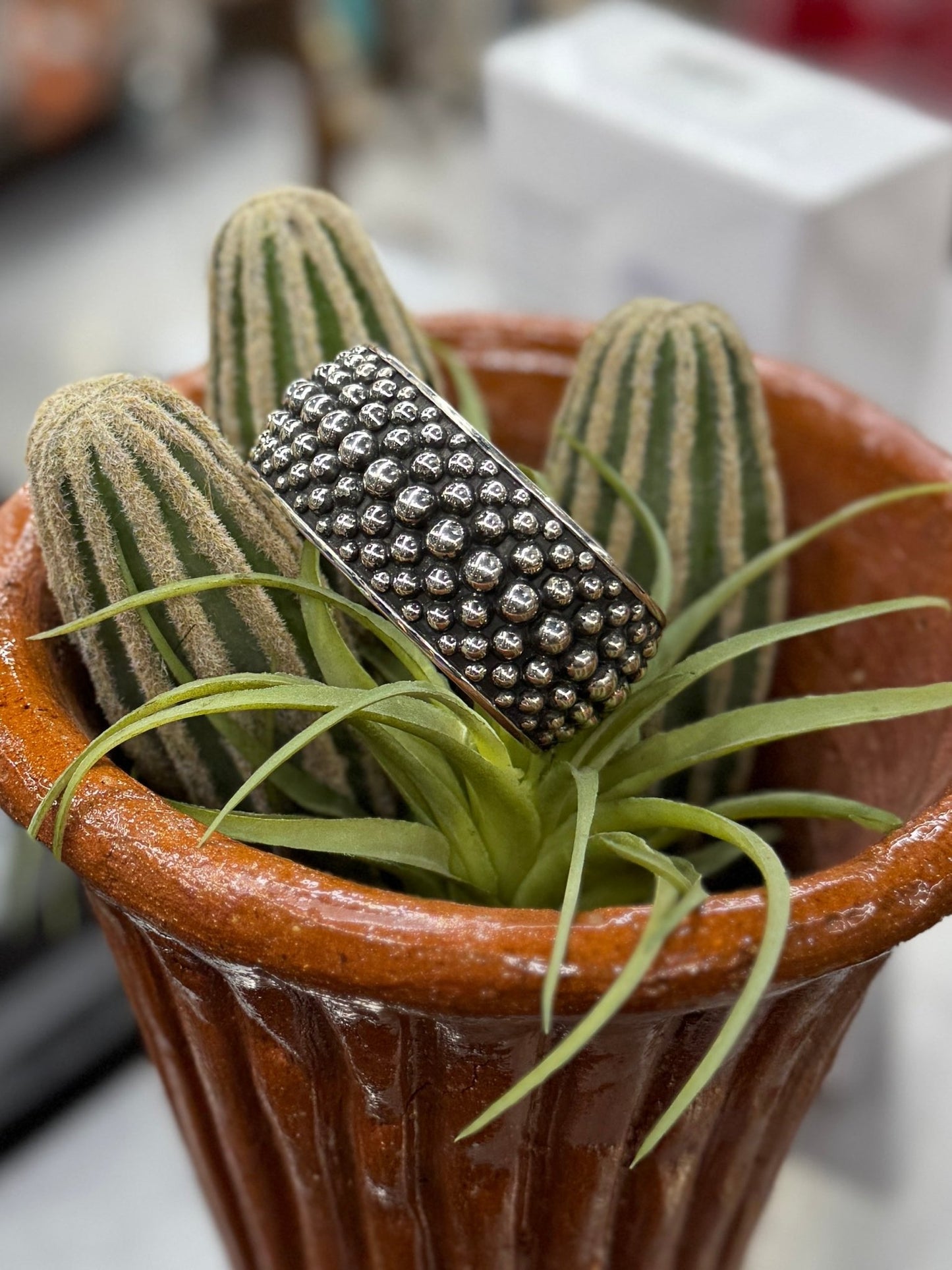 {Serna} Dot Silver Cuff - Cowgirls & City Chics