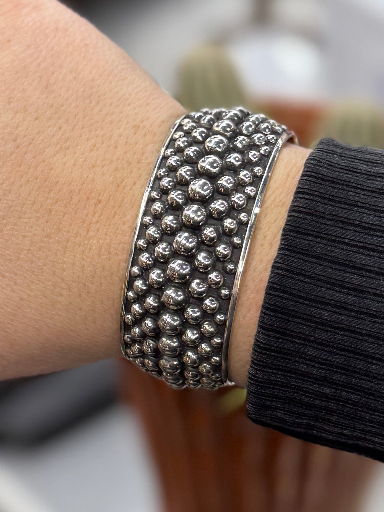{Serna} Dot Silver Cuff - Cowgirls & City Chics