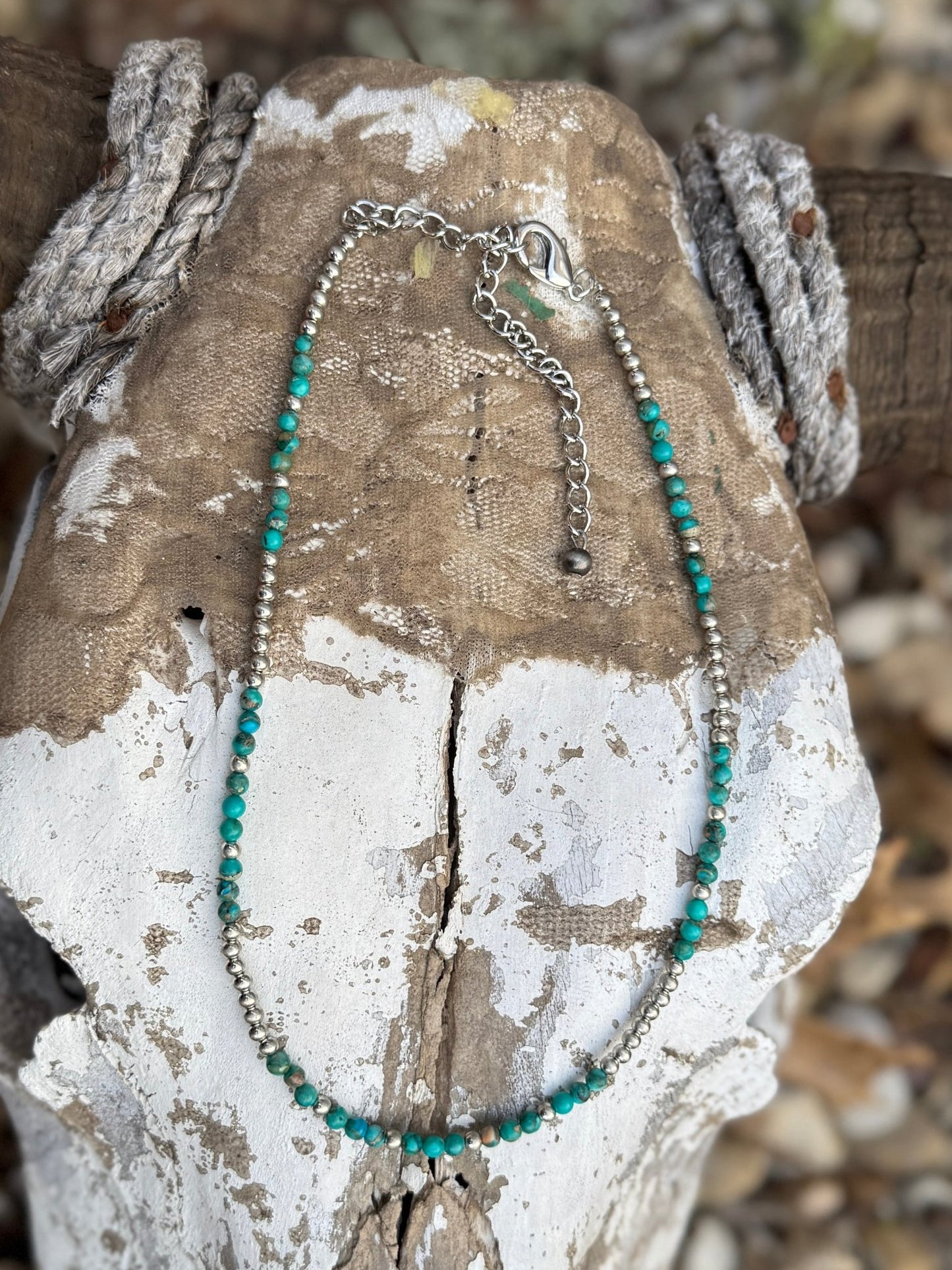Shiny Pearl & TQ Necklace - Cowgirls & City Chics