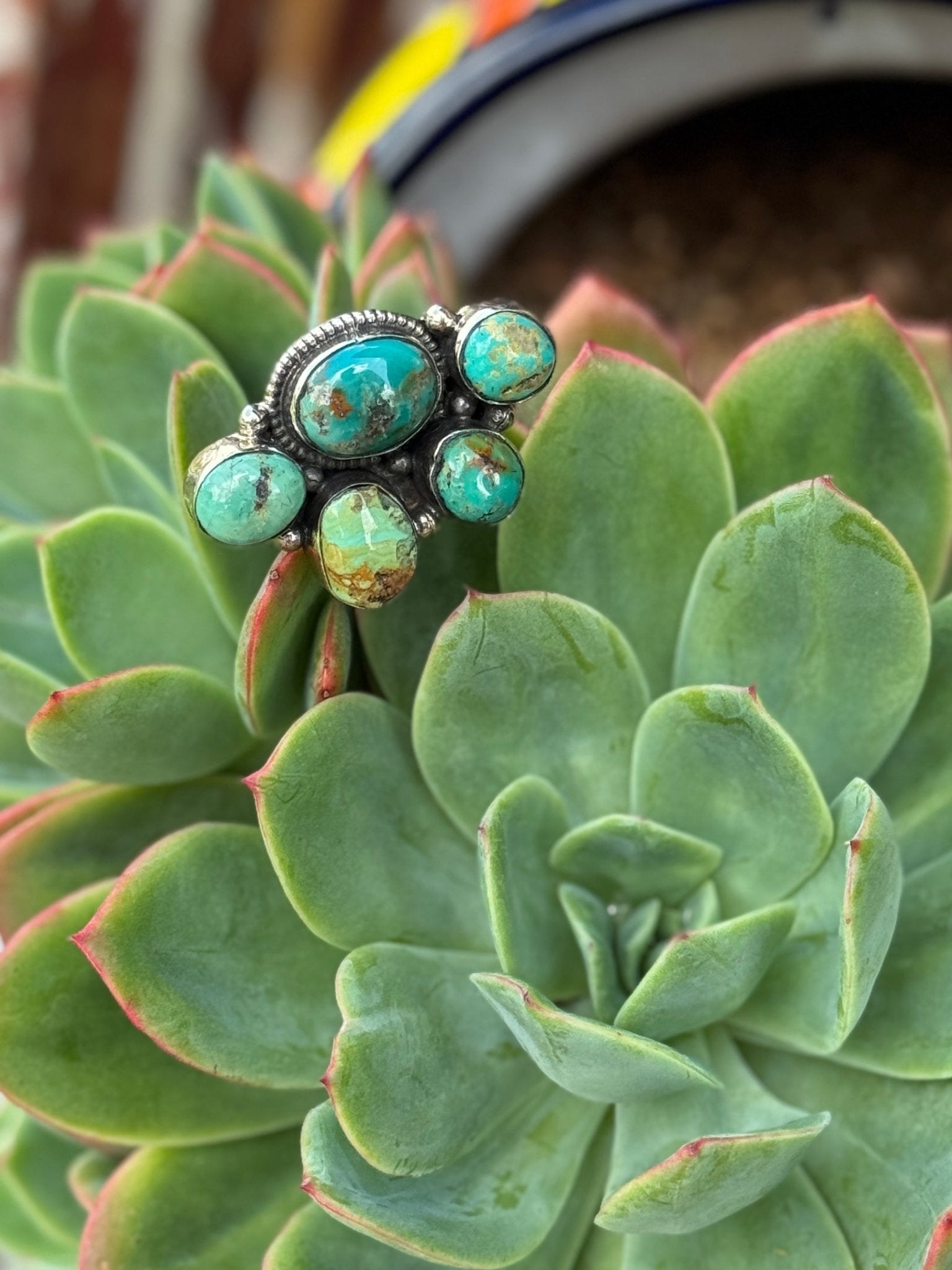 Side Cluster Kingman Ring - Cowgirls & City Chics