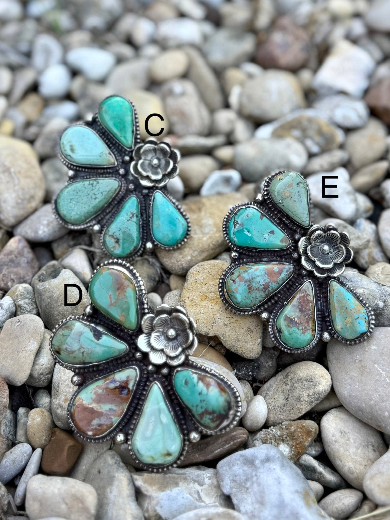 Side Flower Kingman Ring - Cowgirls & City Chics