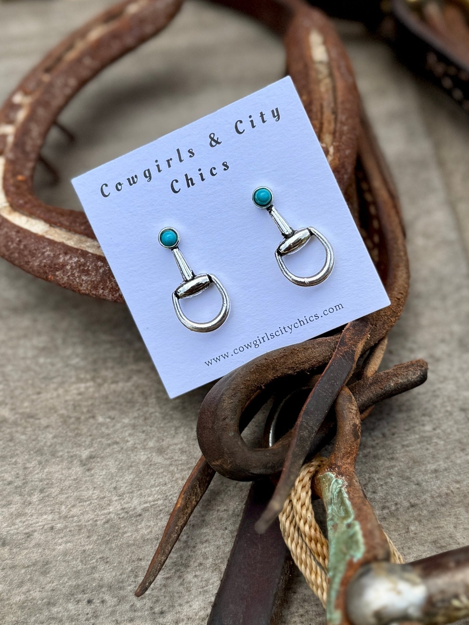 Silver Bit Earrings - Cowgirls & City Chics